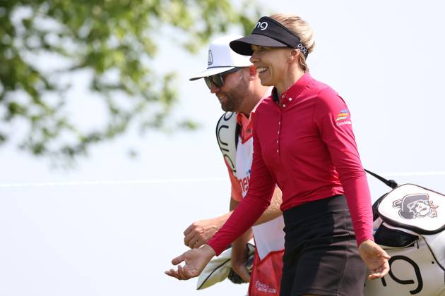Meijer LPGA, Golf Damen Classic Pernilla Lindberg of Sweden walks toward the second hole during the third round of the Meijer LPGA Classic for Simply Give golf tournament at Blythefield Country Club in Belmont, MI, USA Saturday, June 17, 2023. Belmont Michigan United States  Copyright: xJorgexLemusx originalFilename:lemus-meijerlp230617_npcI0.jpg