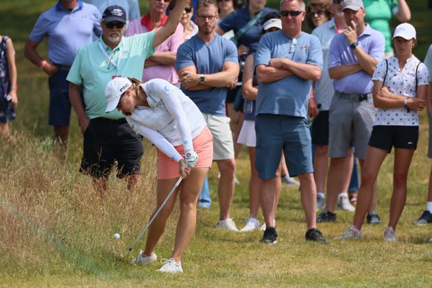 Meijer LPGA, Golf Damen Classic for Simply Give Jennifer Kupcho of Westminster, Colorado hits from the rough to the10th green during the third round of the Meijer LPGA Classic golf tournament at Blythefield Country Club in Belmont, MI, USA Saturday, June 17, 2023. Belmont Michigan United States  Copyright: xAmyxLemusx originalFilename:lemus-meijerlp230617_npDeV.jpg