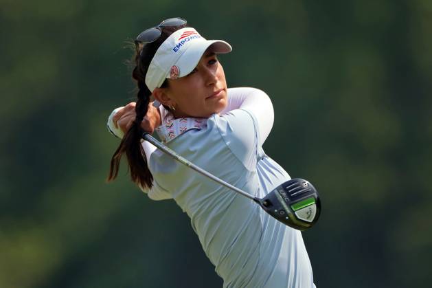Meijer LPGA, Golf Damen Classic for Simply Give Cheyenne Knight of Aledo, Texas hits from the 14th tee during the third round of the Meijer LPGA Classic golf tournament at Blythefield Country Club in Belmont, MI, USA Saturday, June 17, 2023. Belmont Michigan United States  Copyright: xAmyxLemusx originalFilename:lemus-meijerlp230617_npheq.jpg