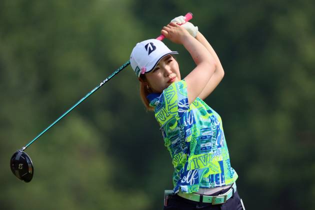 Meijer LPGA, Golf Damen Classic for Simply Give Ayaka Furue of Kobe, Japan hits from the 14th tee during the third round of the Meijer LPGA Classic golf tournament at Blythefield Country Club in Belmont, MI, USA Saturday, June 17, 2023. Belmont Michigan United States  Copyright: xAmyxLemusx originalFilename:lemus-meijerlp230617_npDkd.jpg