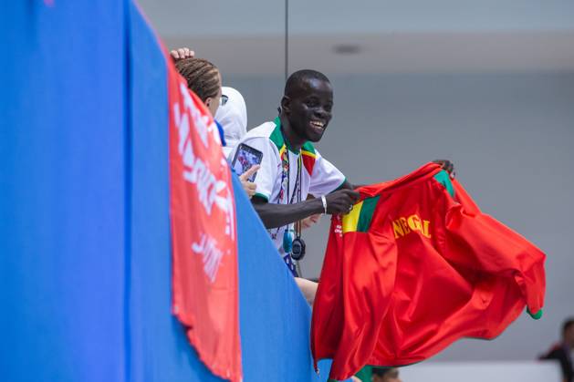 SPECIAL OLYMPICS - World Summer Games 2023 BERLIN,GERMANY,18.JUN.23 - SPECIAL OLYMPICS - World Summer Games 2023, swimming. Image shows a fan.  GEPAxpictures xGintarexKarpaviciute