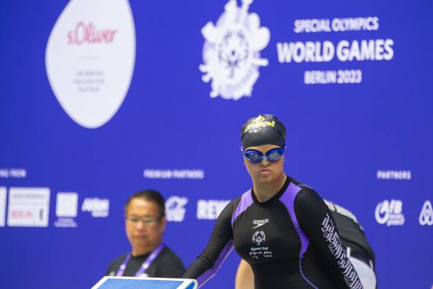 SPECIAL OLYMPICS - World Summer Games 2023 BERLIN,GERMANY,18.JUN.23 - SPECIAL OLYMPICS - World Summer Games 2023, swimming. Image shows an ahtlete.  GEPAxpictures xGintarexKarpaviciute