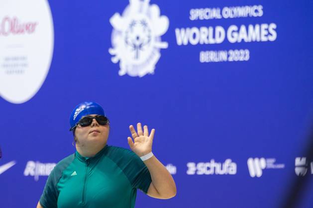 SPECIAL OLYMPICS - World Summer Games 2023 BERLIN,GERMANY,18.JUN.23 - SPECIAL OLYMPICS - World Summer Games 2023, swimming. Image shows an ahtlete.  GEPAxpictures xGintarexKarpaviciute