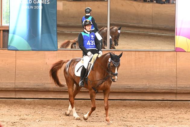 Berlin, Germany, June 20th 2023: Cornelius Geitner of Germany Special Olympics World Games Berlin 2023 - Dressage - Olympiapark. (Ryan Sleiman SPP) Copyright: xRyanxSleimanx xSPPx spp-en-RySlSp-Special Olympics World Games Berlin 2023 - Equestrian - Olympiapark_0116