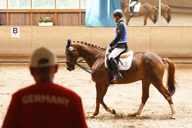 Berlin, Germany, June 20th 2023: Cornelius Geitner of Germany Special Olympics World Games Berlin 2023 - Dressage - Olympiapark. (Ryan Sleiman SPP) Copyright: xRyanxSleimanx xSPPx spp-en-RySlSp-Special Olympics World Games Berlin 2023 - Equestrian - Olympiapark_0131