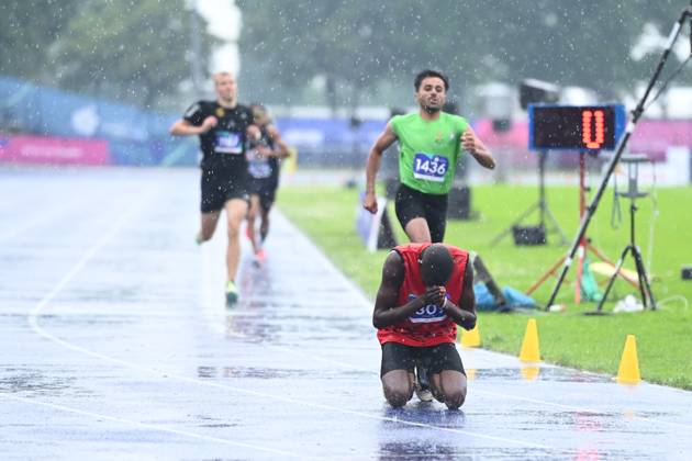 Berlin, Germany, June 20th 2023: Daniel Mutiso, winner in the 800m Level A finals during the Special Olympics World Games Berlin 2023 - Men s 800m - Olympiapark. (Ryan Sleiman SPP) Copyright: xRyanxSleimanx xSPPx spp-en-RySlSp-Special Olympics World Games Berlin 2023 - Mens 800m - Olympiapark_0238