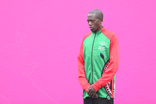Berlin, Germany, June 20th 2023: Daniel Mutiso, winner in the 800m Level A finals during the Special Olympics World Games Berlin 2023 - Men s 800m - Olympiapark. (Ryan Sleiman SPP) Copyright: xRyanxSleimanx xSPPx spp-en-RySlSp-Special Olympics World Games Berlin 2023 - Mens 800m - Olympiapark_0618