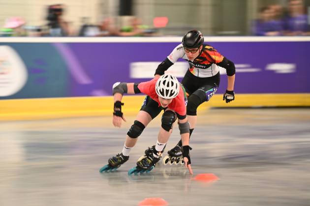 Berlin, Germany, June 20th 2023: Special Olympics World Games Berlin 2023 - Rollerskating 500m Race Finals - Olympiapark. (Ryan Sleiman SPP) Copyright: xRyanxSleimanx xSPPx spp-en-RySlSp-Special Olympics World Games Berlin 2023 - Rollerskating - Olympiapark_0325