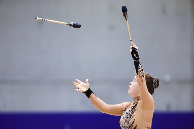 SEPCIAL OLYMPICS WORLD GAMES Special Olympics World Games Berlin 2023 4 day 20 June 2023 rhythmic gymnastics Saga Hanninen FIN with clubs Berlin Berlin Germany
