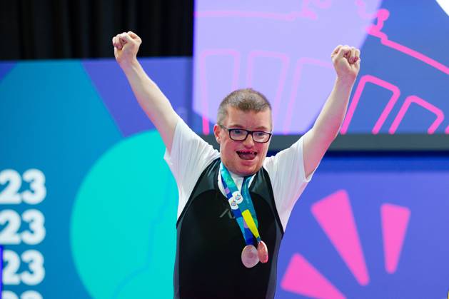 SPECIAL OLYMPICS - World Summer Games 2023 BERLIN,GERMANY,20.JUN.23 - SPECIAL OLYMPICS - World Summer Games 2023, powerlifting. Image shows Marcel Golacz (AUT)  GEPAxpictures xGintarexKarpaviciute