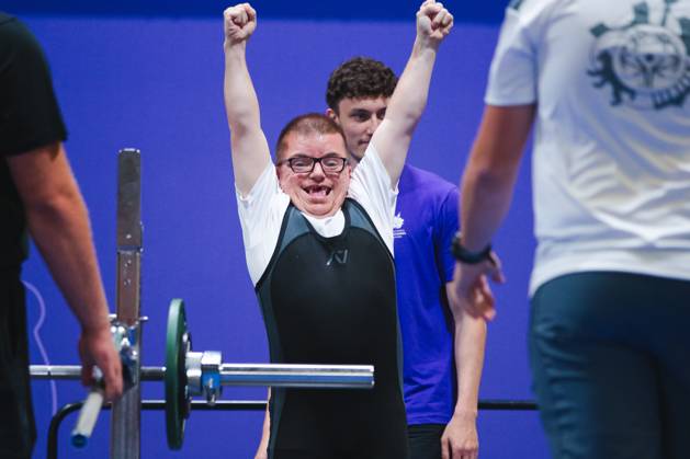 SPECIAL OLYMPICS - World Summer Games 2023 BERLIN,GERMANY,20.JUN.23 - SPECIAL OLYMPICS - World Summer Games 2023, powerlifting. Image shows Marcel Golacz (AUT)  GEPAxpictures xGintarexKarpaviciute