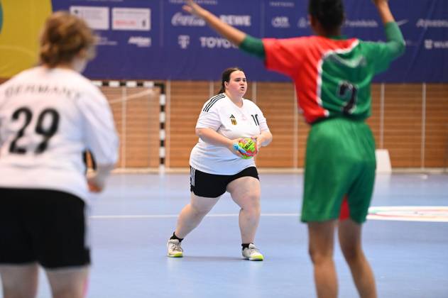 Berlin, Germany, June 20th 2023: Special Olympics World Games Berlin 2023 - Women s Handball - SO Germany v SO Bangladesh - Olympiapark (Ryan Sleiman SPP) Copyright: xRyanxSleimanx xSPPx spp-en-RySlSp-Special Olympics World Games Berlin 2023 - Womens Handball - SO Germany v SO Hungary - Olympiapark_0057