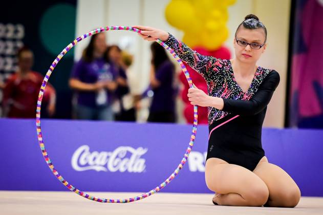 Berlin, Germany, June 21st 2023: Special Olympics World Games Berlin 2023 - Gymnastics Rhythmic - Messe Berlin. (Ryan Sleiman SPP) Copyright: xRyanxSleimanx xSPPx spp-en-RySlSp-Special Olympics World Games Berlin 2023 - Gymnastics Rhythmic - Messe Berlin_0009