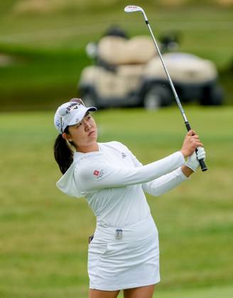 June 21, 2023, Springfield, NJ, USA: Rose Zhang (USA) hits an approach shot during a practice round of the KPMG Womens Golf Championship at Baltusrol Golf Club in Springfield, NJ on June 21, 2023. Eclipse Sportswire CSM Springfield USA - ZUMAcs17 20230621_zaf_cs17_015 Copyright: xScottxSeriox
