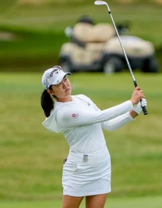 June 21, 2023, Springfield, NJ, USA: Rose Zhang (USA) hits an approach shot during a practice round of the KPMG Womens Golf Championship at Baltusrol Golf Club in Springfield, NJ on June 21, 2023. Eclipse Sportswire CSM Springfield USA - ZUMAcs17 20230621_zaf_cs17_014 Copyright: xScottxSeriox