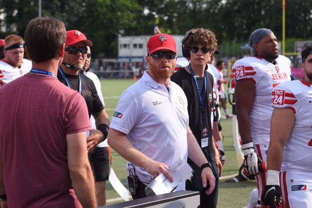 American football, 2023 season, European League of Football ELF , Hamburg Sea Devils Berlin Thunder, Stadion Hoheluft Hamburg , 25 06 2023, 4 Gameweek Johnny Schmuck Berlin Thunder, head coach For editorial use only Photo IMAGO Lobeca Roberto Seidel Hamburg Stadion Hoheluft, Lokstedter Steindamm 87 Hamburg Germany Copyright: xIMAGO. Lobeca RobertoxSeidelx