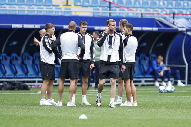 UEFA U21 European Championship, Germany England, 3 group match, 28 06 2023, Batumi The German U21 national team inspecting the pitch before the match against England, UEFA U21 European Football Championship in Romania and Georgia, Germany England, 3 group match, 28 06 2023, Batumi Copyright: xBEAUTIFULxSPORTS Meuselx