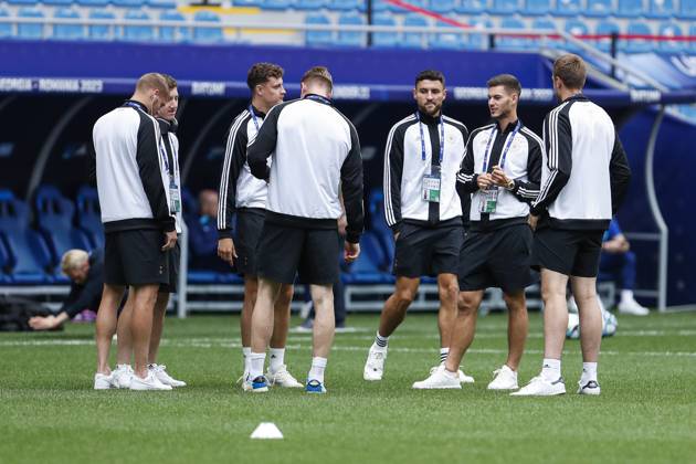 UEFA U21 European Championship, Germany England, 3 group match, 28 06 2023, Batumi The German U21 national team inspecting the pitch before the match against England, UEFA U21 European Football Championship in Romania and Georgia, Germany England, 3 group match, 28 06 2023, Batumi Copyright: xBEAUTIFULxSPORTS Meuselx