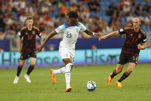 UEFA European Under-21 Championship, Germany England, 3 group match, 28 06 2023, Batumi Noni MADUEKE 23, England , UEFA European Under-21 Football Championship in Romania and Georgia, Germany England, 3 group match, 28 06 2023, Batumi Copyright: xBEAUTIFULxSPORTS Meuselx