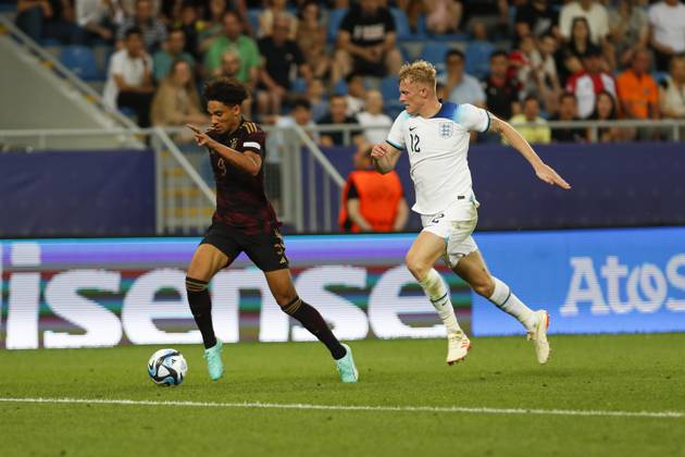 UEFA U21 European Championship, Germany England, 3 group match, 28 06 2023, Batumi Kevin SCHADE 9, Germany, Brentford FC , UEFA U21 European Football Championship in Romania and Georgia, Germany England, 3 group match, 28 06 2023, Batumi Copyright: xBEAUTIFULxSPORTS Meuselx