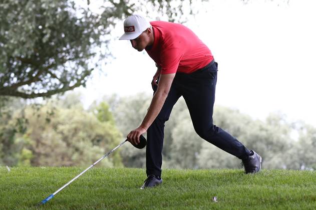 Mandatory Credit: Photo by James Marsh Shutterstock (13987420bi) Adrian Meronk of Poland takes a drop on the 6th hole during his round. Betfred British Masters, Day One, Golf, The Belfry Golf Club, Sutton Coldfield, UK - 29 Jun 2023 Betfred British Masters, Day One, Golf, The Belfry Golf Club, Sutton Coldfield, UK - 29 Jun 2023  Copyright: xJamesxMarsh Shutterstockx 13987420bi