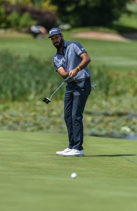 29th June 2023; The Belfry, Sutton Coldfield, West Midlands, England: Betfred British Masters Golf, Day 1; Santiago Tarrio (ESP) puts to finish 1 over par  ActionPlus12524893 GodfreyxPitt