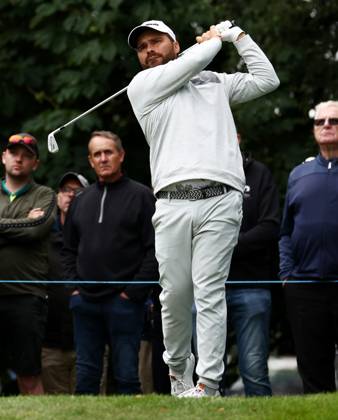 Mandatory Credit: Photo by James Marsh Shutterstock (13987422bj) Romain Langasque of France during his round. Betfred British Masters, Day Two, Golf, The Belfry Golf Club, Sutton Coldfield, UK - 30 Jun 2023 Betfred British Masters, Day Two, Golf, The Belfry Golf Club, Sutton Coldfield, UK - 30 Jun 2023  Copyright: xJamesxMarsh Shutterstockx 13987422bj