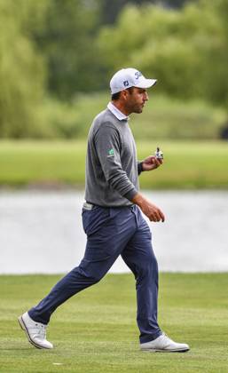 2nd July 2023; The Belfry, Sutton Coldfield, West Midlands, England: Betfred British Masters Golf, Day 4; Edoardo Molinari takes a snack during his round  ActionPlus12526195 GodfreyxPitt