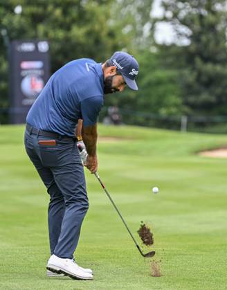 2nd July 2023; The Belfry, Sutton Coldfield, West Midlands, England: Betfred British Masters Golf, Day 4; Santiago Tarrio on the 13th fairway  ActionPlus12526228 GodfreyxPitt