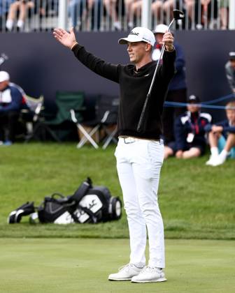 Mandatory Credit: Photo by James Marsh Shutterstock (13987427ah) Daniel Hillier of New Zealand reacts to a putt on the 18th hole. Betfred British Masters, Day Four, Golf, The Belfry Golf Club, Sutton Coldfield, UK - 02 Jul 2023 Betfred British Masters, Day Four, Golf, The Belfry Golf Club, Sutton Coldfield, UK - 02 Jul 2023 Copyright: xJamesxMarsh Shutterstockx 13987427ah
