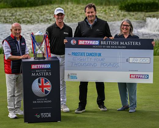 2nd July 2023; The Belfry, Sutton Coldfield, West Midlands, England: Betfred British Masters Golf, Day 4; During the tournament thousands of pounds were raised for Prostate Cancer UK  ActionPlus12526639 GodfreyxPitt