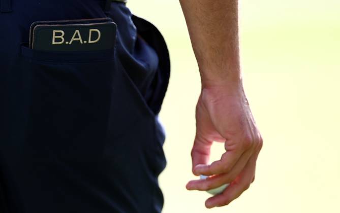Mandatory Credit: Photo by James Marsh Shutterstock (13995948aq) The scorecard holder of Bryson DeChambeau of USA and team Crushers. LIV Golf Invitational London, Day Two, Golf, Centurion Club, Hemel Hempstead, UK - 08 Jul 2023 LIV Golf Invitational London, Day Two, Golf, Centurion Club, Hemel Hempstead, UK - 08 Jul 2023 Copyright: xJamesxMarsh Shutterstockx 13995948aq