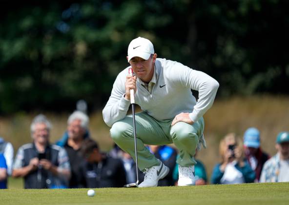 Mandatory Credit: Photo by Stuart Wallace Shutterstock (14003893k) Rory McIlroy on the 9th green. Genesis Scottish Open, Day One, Golf, The Renaissance Club, North Berwick, UK - 13 Jul 2023 Genesis Scottish Open, Day One, Golf, The Renaissance Club, North Berwick, UK - 13 Jul 2023 Copyright: xStuartxWallace Shutterstockx 14003893k
