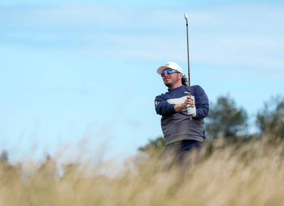 Mandatory Credit: Photo by Stuart Wallace Shutterstock (14003893v) Ewen Ferguson (SCO) on the 8th hole. Genesis Scottish Open, Day One, Golf, The Renaissance Club, North Berwick, UK - 13 Jul 2023 Genesis Scottish Open, Day One, Golf, The Renaissance Club, North Berwick, UK - 13 Jul 2023 Copyright: xStuartxWallace Shutterstockx 14003893v