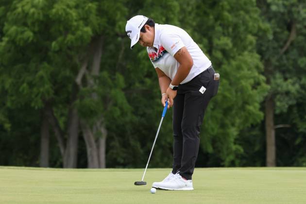 SYLVANIA, OH - JULY 13: Pavarisa Yoktuan, of Thailand, puts on the 18th green during the first round of the LPGA, Golf Damen Dana Open on July 13, 2023 at Highland Meadows Golf Club in Sylvania, Ohio. (Photo by Scott W. Grau Icon Sportswire) GOLF: JUL 13 LPGA Dana Open EDITORIAL USE ONLY Icon23071355