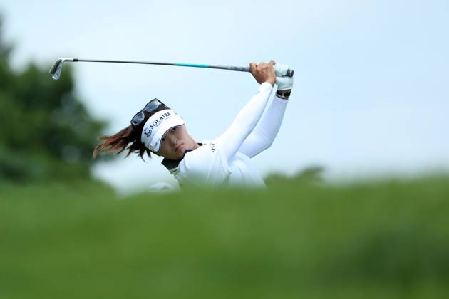 Dana Open Yin Young Ko of Republic of Korea plays her second shot into the first green during Day Two of the Dana Open at Highland Meadows Golf Club in Sylvania, Ohio USA, on Friday, July 14, 2023. Sylvania Ohio United States  Copyright: xJorgexLemusx originalFilename:lemus-danaopen230714_npaGF.jpg