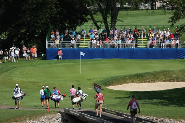 Dana Open Minjee Lee, Allisen Corpuz and Lydia Ko approach the second green during Day Two of the Dana Open at Highland Meadows Golf Club in Sylvania, Ohio USA, on Friday, July 14, 2023. Sylvania Ohio United States  Copyright: xJorgexLemusx originalFilename:lemus-danaopen230714_npQwB.jpg