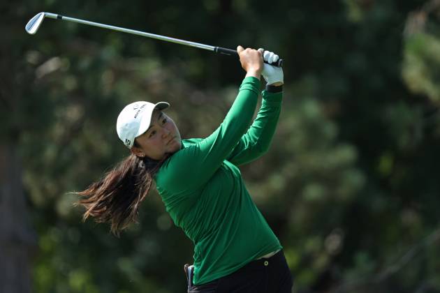 Dana Open Allisen Corpuz tees off on the second hole during Day Two of the Dana Open at Highland Meadows Golf Club in Sylvania, Ohio USA, on Friday, July 14, 2023. Sylvania Ohio United States  Copyright: xJorgexLemusx originalFilename:lemus-danaopen230714_npnsk.jpg