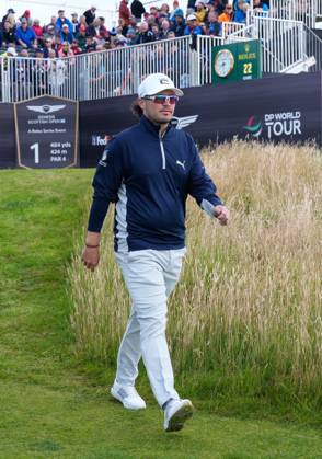 Mandatory Credit: Photo by Stuart Wallace Shutterstock (14003897a) Ewen Ferguson (SCO) walks towards the fairway on the 1st hole of his 3rd round. Genesis Scottish Open, Day Three, Golf, The Renaissance Club, North Berwick, UK - 15 Jul 2023 Genesis Scottish Open, Day Three, Golf, The Renaissance Club, North Berwick, UK - 15 Jul 2023 Copyright: xStuartxWallace Shutterstockx 14003897a