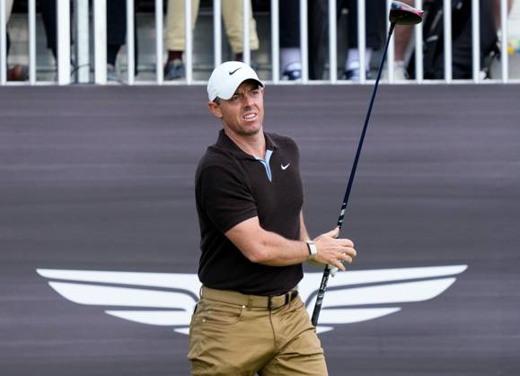 Mandatory Credit: Photo by Stuart Wallace Shutterstock (14003897o) Rory McIlroy (NIR) plays his tee shot at the 1st hole during the 3rd round. Genesis Scottish Open, Day Three, Golf, The Renaissance Club, North Berwick, UK - 15 Jul 2023 Genesis Scottish Open, Day Three, Golf, The Renaissance Club, North Berwick, UK - 15 Jul 2023 Copyright: xStuartxWallace Shutterstockx 14003897o
