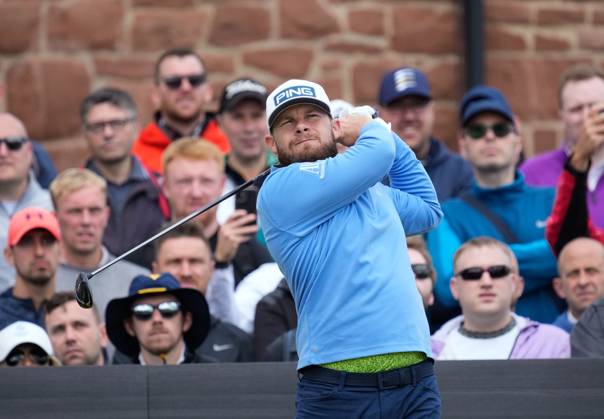 Mandatory Credit: Photo by Stuart Wallace Shutterstock (14003897x) Tyrrell Hatton (ENG) plays his tee shot on the 3rd hole during the 3rd round. Genesis Scottish Open, Day Three, Golf, The Renaissance Club, North Berwick, UK - 15 Jul 2023 Genesis Scottish Open, Day Three, Golf, The Renaissance Club, North Berwick, UK - 15 Jul 2023 Copyright: xStuartxWallace Shutterstockx 14003897x