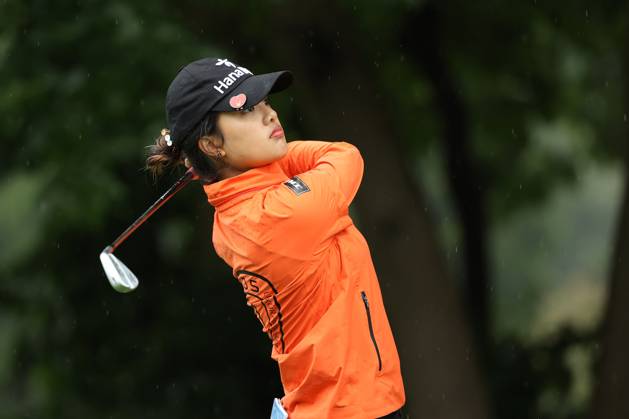 Dana Open Jaravee Boonchant of Thailand tees off on the second tee during Day Three of the Dana Open at Highland Meadows Golf Club in Sylvania, Ohio USA, on Saturday, July 15, 2023. Sylvania Ohio United States  Copyright: xJorgexLemusx originalFilename:lemus-danaopen230715_npWmC.jpg