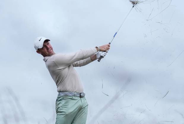 Mandatory Credit: Photo by Stuart Wallace Shutterstock (14003901k) Rory McIlroy (NIR) plays out of the rough on the 2nd hole during the final round. Genesis Scottish Open, Day Four, Golf, The Renaissance Club, North Berwick, UK - 16 Jul 2023 Genesis Scottish Open, Day Four, Golf, The Renaissance Club, North Berwick, UK - 16 Jul 2023 Copyright: xStuartxWallace Shutterstockx 14003901k