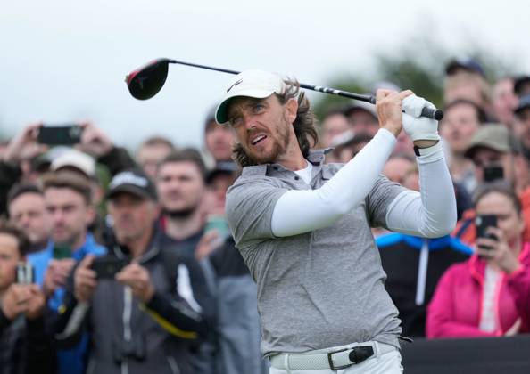 Mandatory Credit: Photo by Stuart Wallace Shutterstock (14003901af) Tommy Fleetwood (ENG) on the 2nd tee during the final round. Genesis Scottish Open, Day Four, Golf, The Renaissance Club, North Berwick, UK - 16 Jul 2023 Genesis Scottish Open, Day Four, Golf, The Renaissance Club, North Berwick, UK - 16 Jul 2023 Copyright: xStuartxWallace Shutterstockx 14003901af