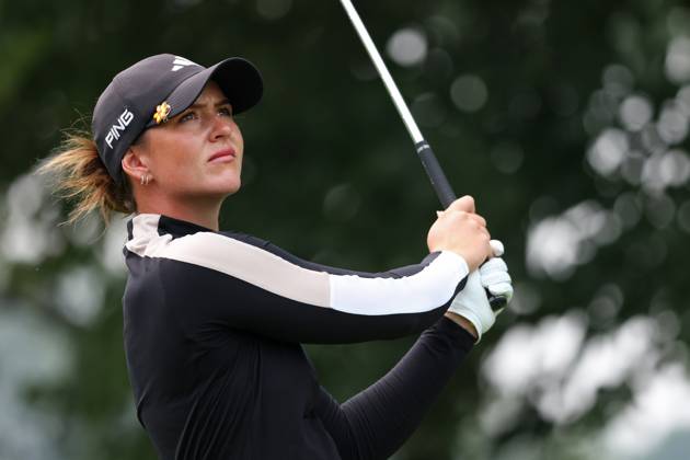 Dana Open Linn Grant of Sweden tees off on the second tee during the final round of the Dana Open at Highland Meadows Golf Club in Sylvania, Ohio USA, on Sunday, July 16, 2023. Sylvania Ohio United States  Copyright: xJorgexLemusx originalFilename:lemus-danaopen230716_npXih.jpg