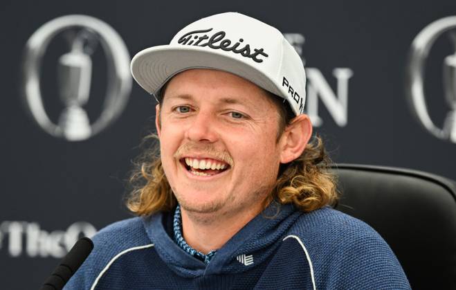 Mandatory Credit: Photo by Greig Cowie Shutterstock (14012011eb) Champion Golfer 2022 Cameron Smith is interviewed The British Open Championship, Practice, Golf, Royal Liverpool Golf Club, Liverpool, UK - 17 Jul 2023 The British Open Championship, Practice, Golf, Royal Liverpool Golf Club, Liverpool, UK - 17 Jul 2023 Copyright: xGreigxCowie Shutterstockx 14012011eb