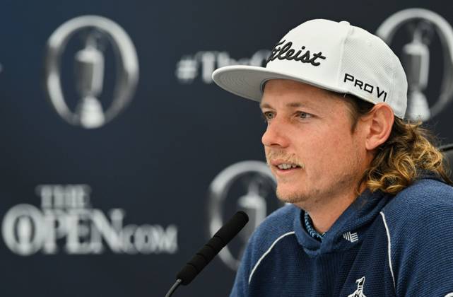 Mandatory Credit: Photo by Greig Cowie Shutterstock (14012011ef) Champion Golfer 2022 Cameron Smith is interviewed The British Open Championship, Practice, Golf, Royal Liverpool Golf Club, Liverpool, UK - 17 Jul 2023 The British Open Championship, Practice, Golf, Royal Liverpool Golf Club, Liverpool, UK - 17 Jul 2023 Copyright: xGreigxCowie Shutterstockx 14012011ef
