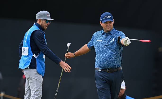 Mandatory Credit: Photo by Greig Cowie Shutterstock (14012011ej) Patrick Reed on the 2nd Green The British Open Championship, Practice, Golf, Royal Liverpool Golf Club, Liverpool, UK - 17 Jul 2023 The British Open Championship, Practice, Golf, Royal Liverpool Golf Club, Liverpool, UK - 17 Jul 2023 Copyright: xGreigxCowie Shutterstockx 14012011ej