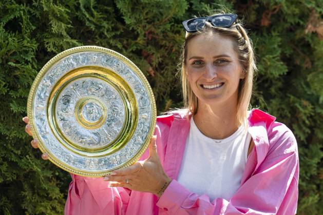 Tennis, Wimbledon, Pressetermin mit Siegerin Marketa Vondrousova in Prag