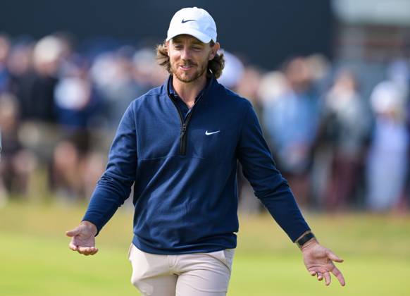Mandatory Credit: Photo by Greig Cowie Shutterstock (14015622ai) Tommy Fleetwood on the 1st Green The British Open Championship, Day One, Golf, Royal Liverpool Golf Club, Liverpool, UK - 20 Jul 2023 The British Open Championship, Day One, Golf, Royal Liverpool Golf Club, Liverpool, UK - 20 Jul 2023  Copyright: xGreigxCowie Shutterstockx 14015622ai